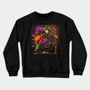 Steampunk blended flower arrangement Crewneck Sweatshirt